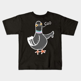 Coo / Boo Pigeon (White) Kids T-Shirt